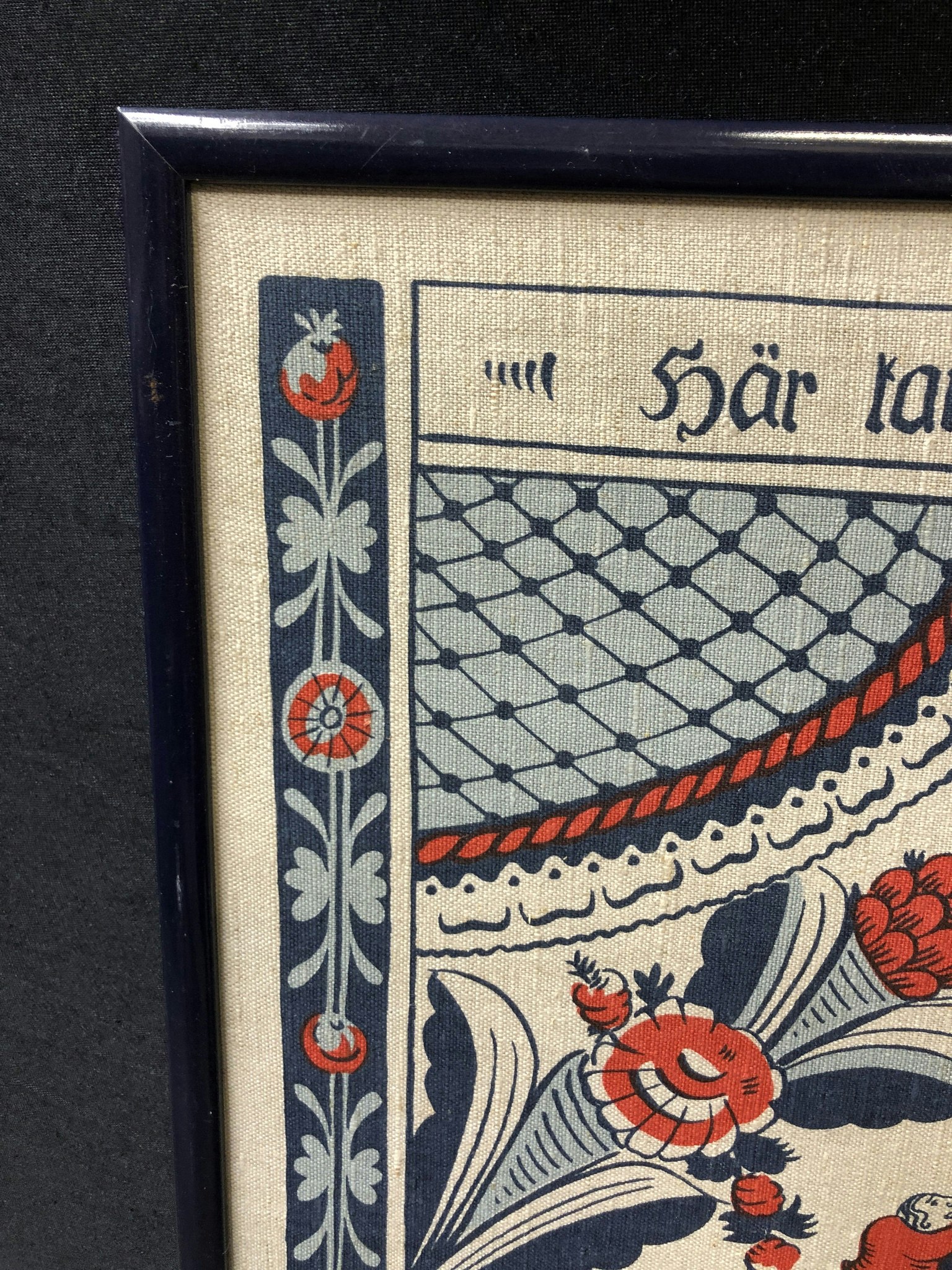 VÄGGBONAD, textil handtryck, ungdomskvaren 1812, efter Juwas Anders Ersson