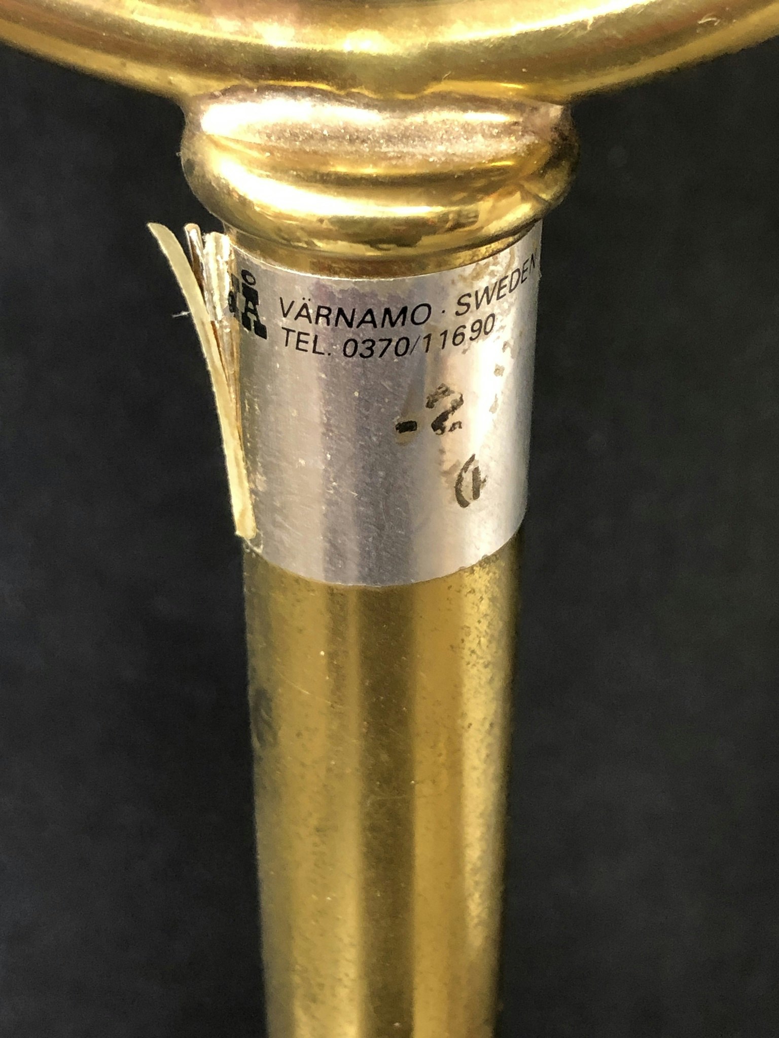GOLVLAMPA, metall, EWÅ, Värnamo.