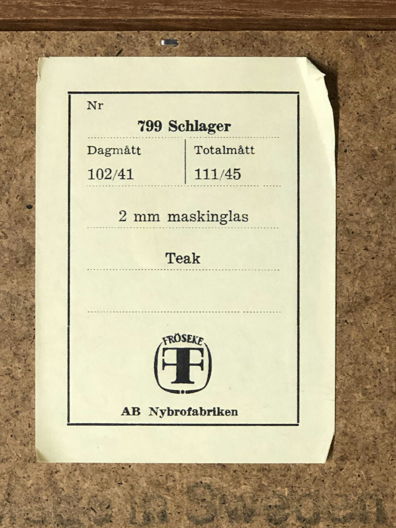SPEGEL, teak, Fröseke AB Nybrofabriken, 1960-tal.