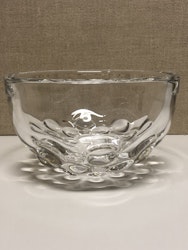 BOWL, crystal, indistinctly signed, second half of the 20th century.