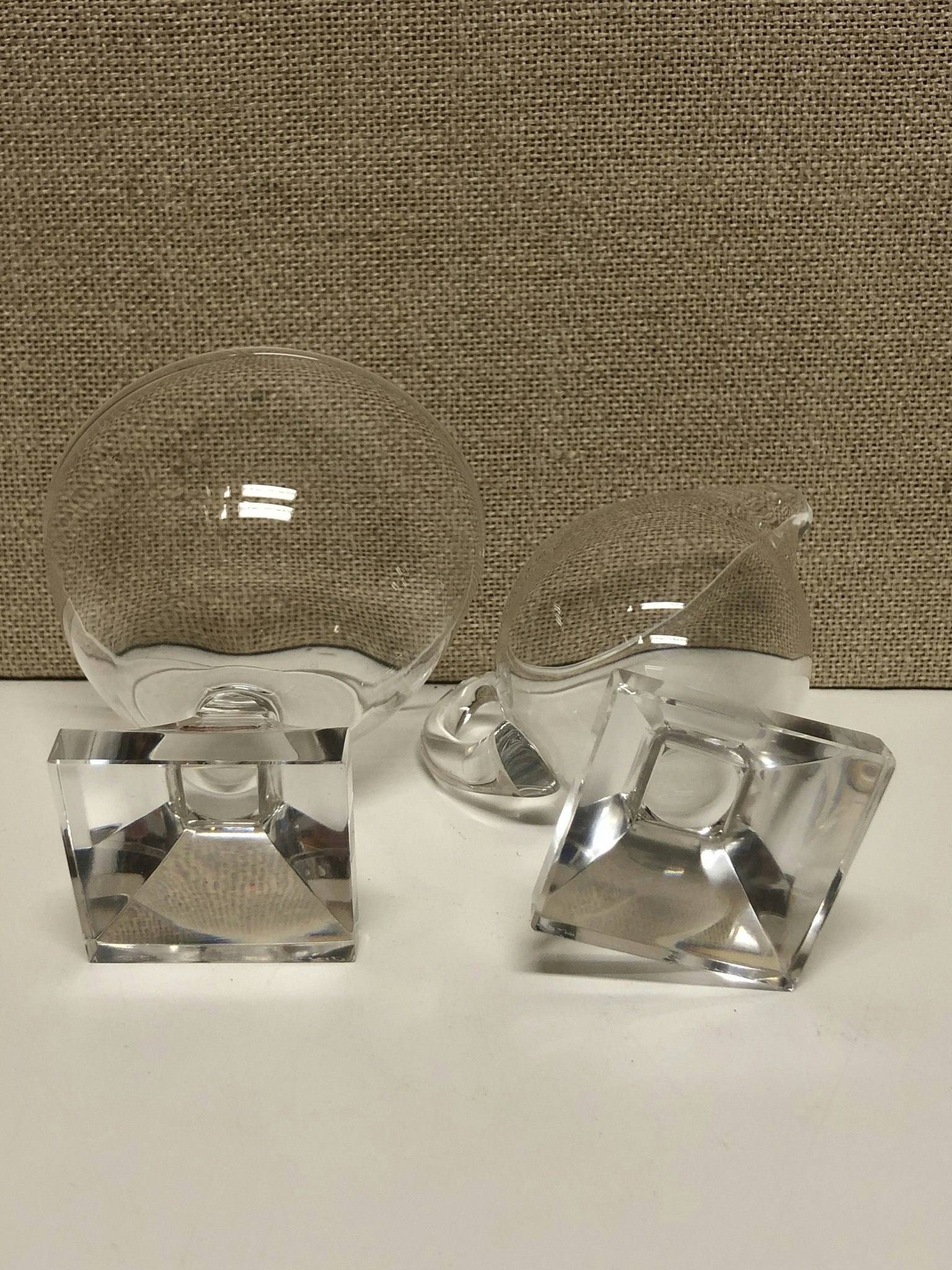 MJÖLKKANNA & SOCKERSKÅL, glas, Orrefors.