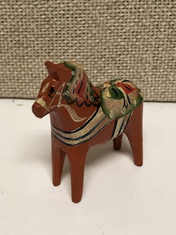 DALAHÄST, bemålat trä, miniatyr, 1940/50-tal.