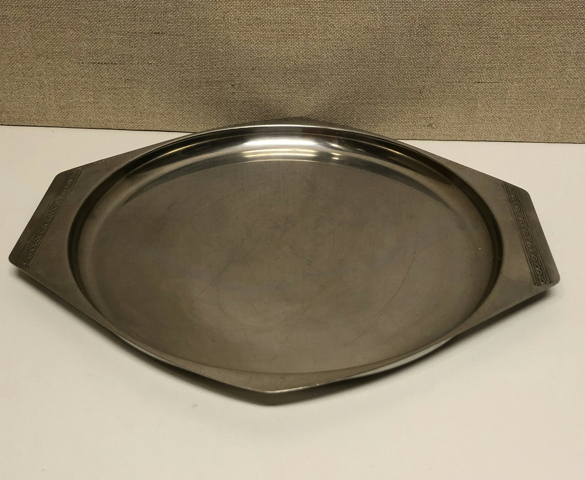 TRAY, stainless 18-8, "Sessan", Sonja Katzin, Nils Johan.