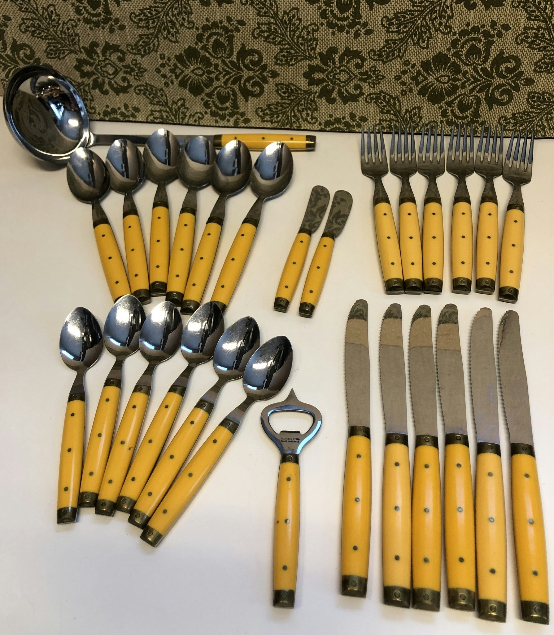 CUTLERY, 28 pieces, stainless steel, Melron, France.