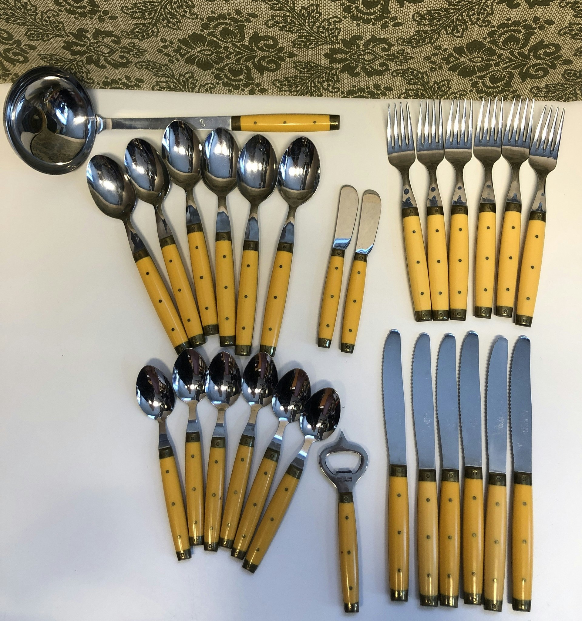 CUTLERY, 28 pieces, stainless steel, Melron, France.