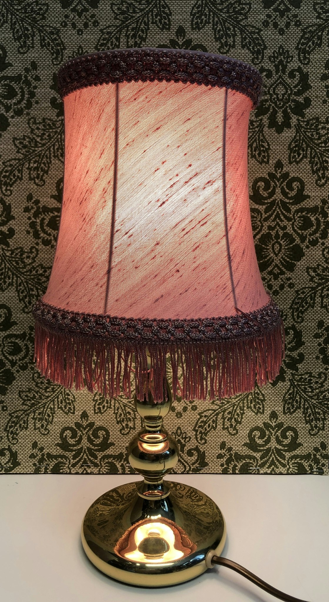 BORDSLAMPA, mässing, Möller armaturer Eskilstuna, 1900-talets andra hälft.