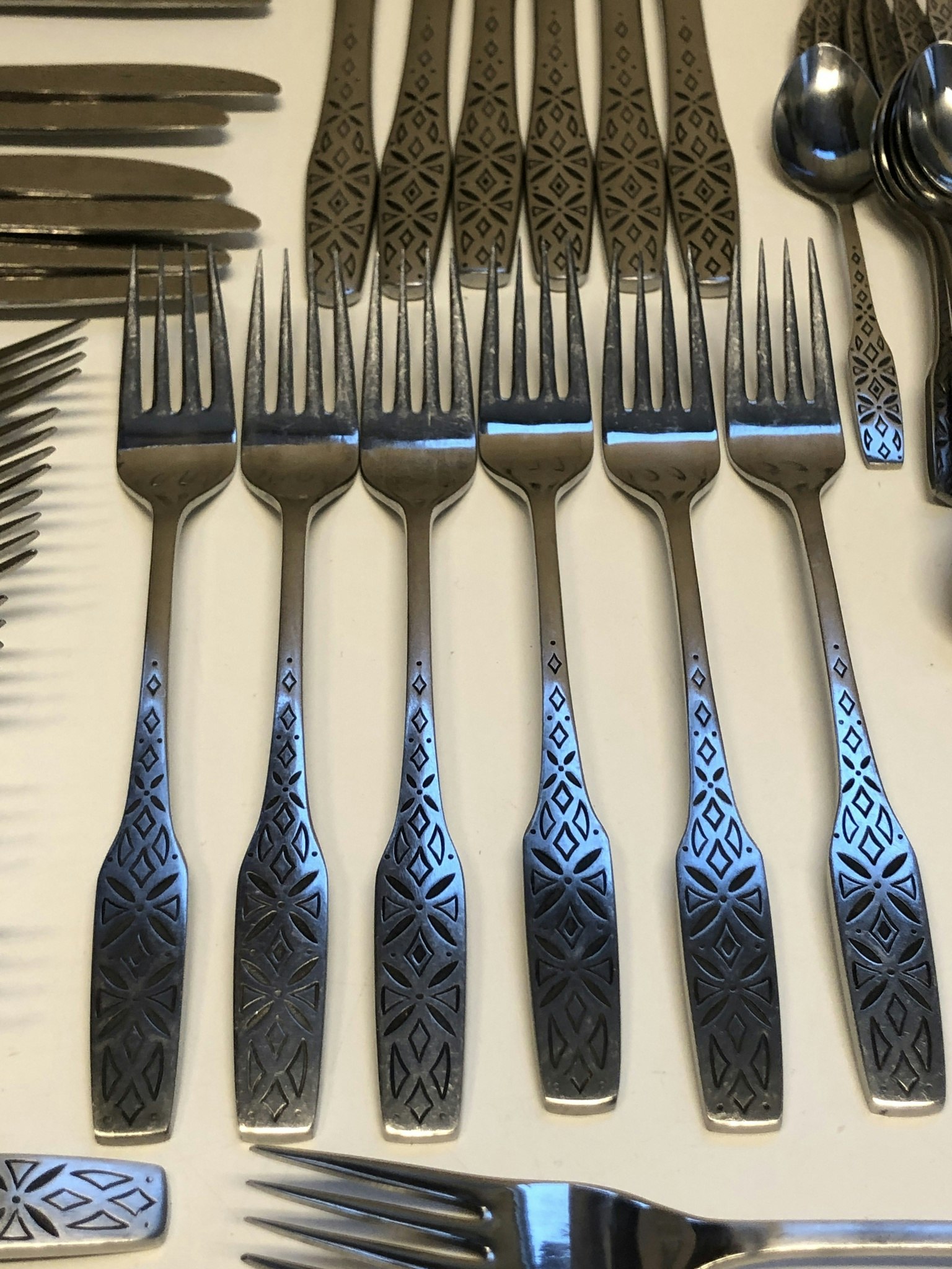 CUTLERY, 71 pieces, stainless steel, 1960s/70s.