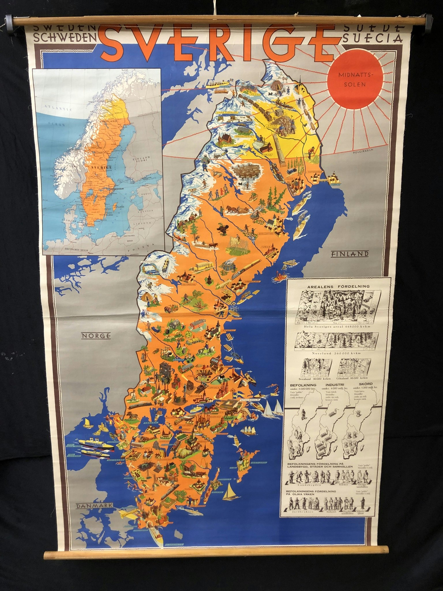SKOLKARTA, bildkarta över Sverige.