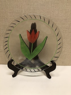 ASSIETT, glas, "Tulipa" Ulrika Hydman Vallien.
