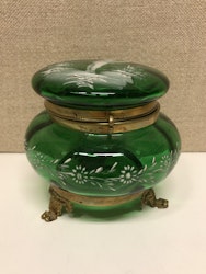 ASK, glas/mässing,  Mary Gregory stil, 1900-talets början.