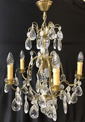 CRYSTAL CHANDELIER, Rococo style, mid-20th century.