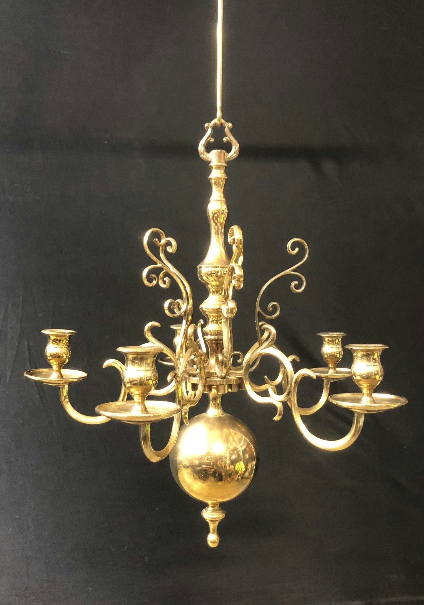 LJUSKRONA, Skultuna No. 205 mässing, barockstil,