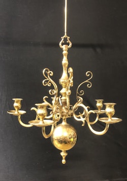 LJUSKRONA, Skultuna No. 205 mässing, barockstil,