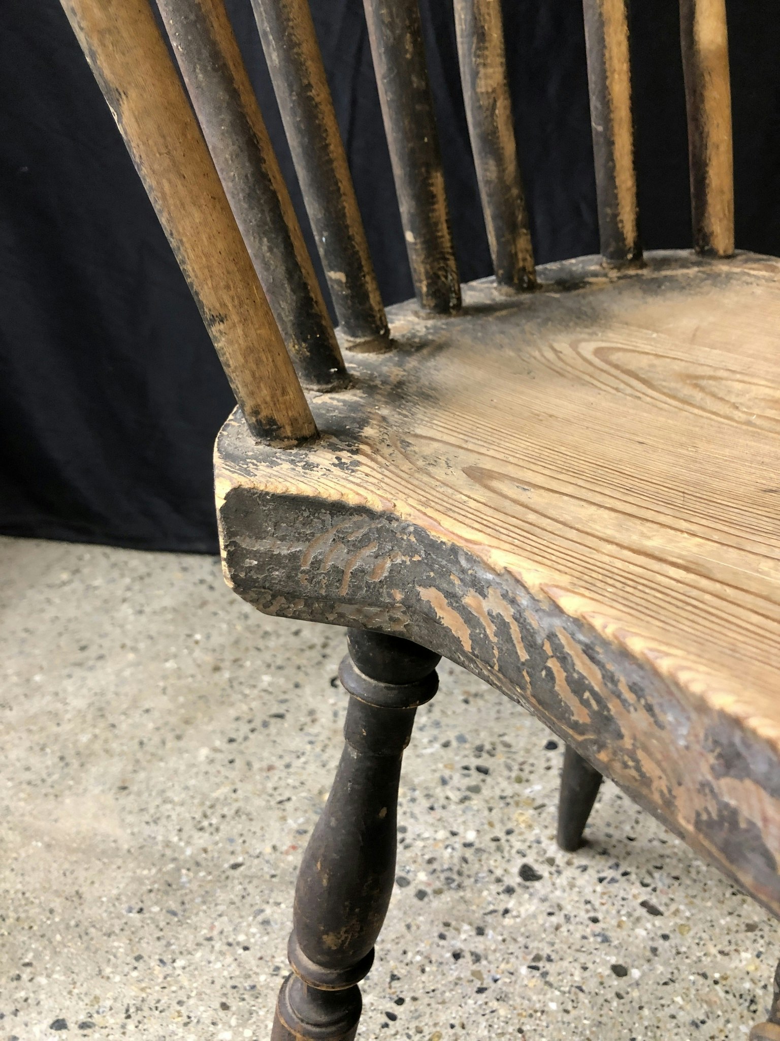 STICKER CHAIR, painted wood, 18th/19th century.