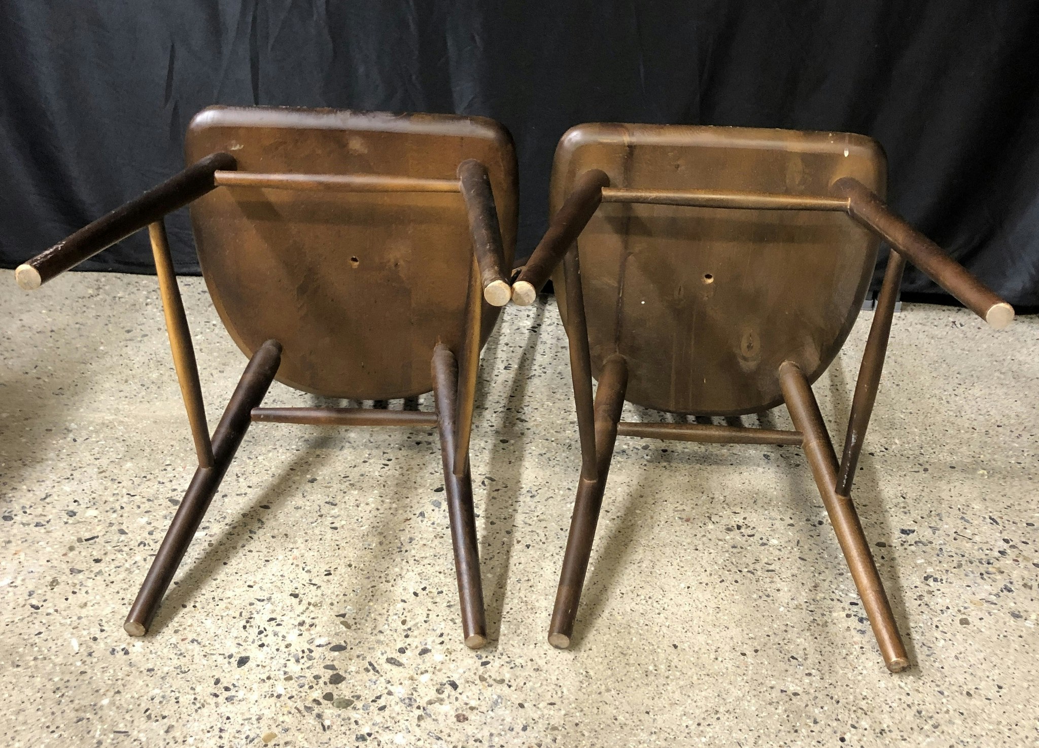 STICKER CHAIR, dark stained wood, "Florida" no. 55, Wigells, 1950s/60s.