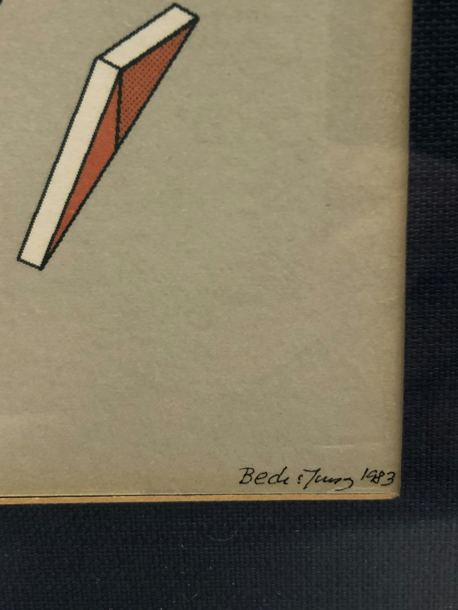 BECK & JUNG, litografi, "Computer ink plot", signerad, daterad 1983 samt numrerad 9/225