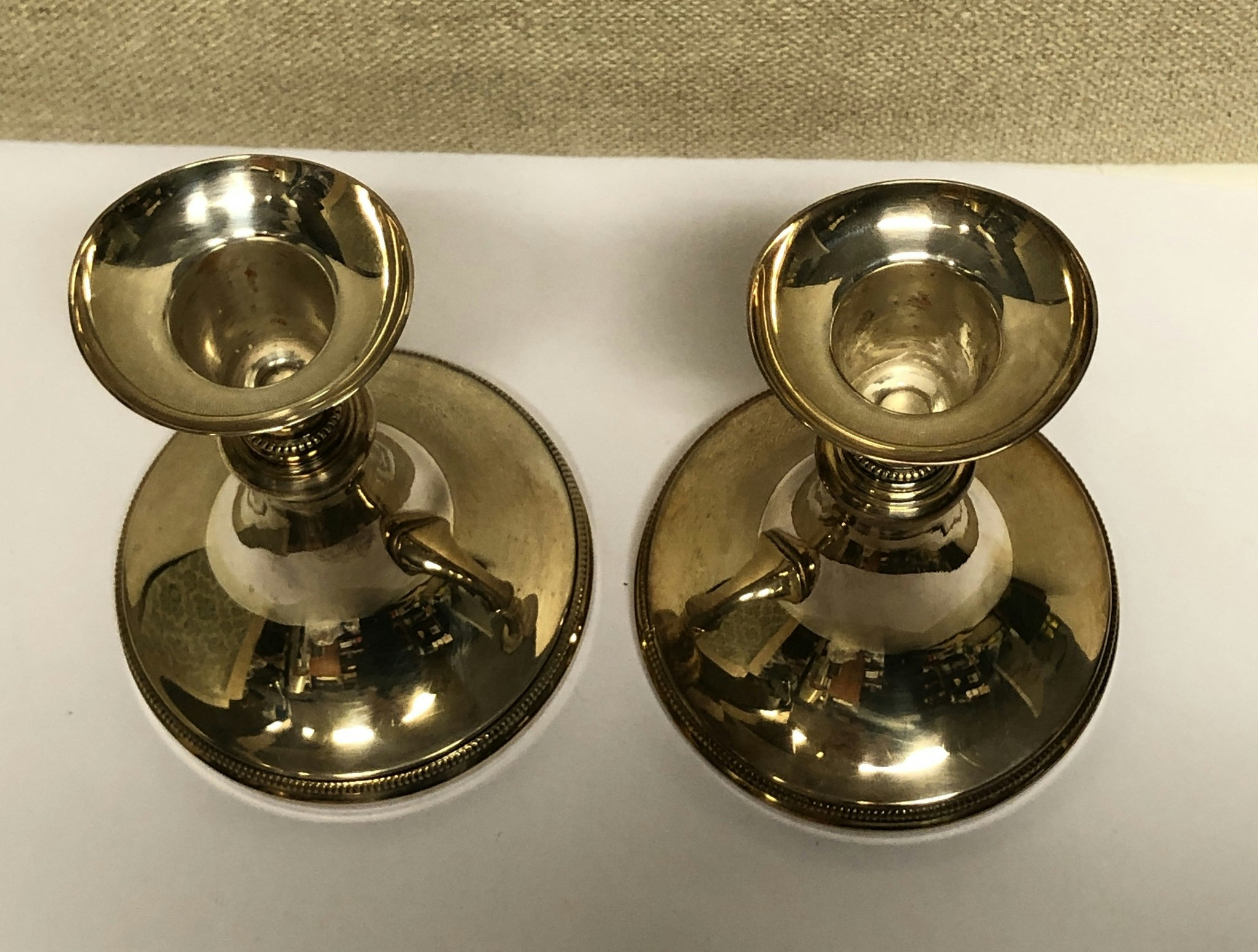 CANDLESTICKS, a pair, silver, MGAB, Eric Löfman, Uppsala, 1983.