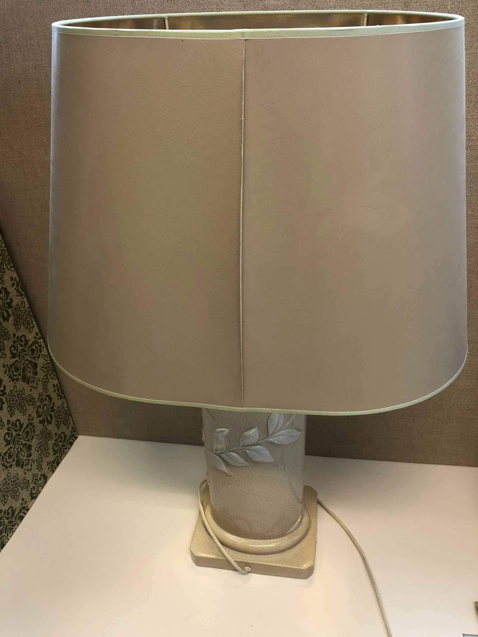 BORDSLAMPA, porslin, 1980-tal.