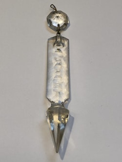 PRISMA, glas,  till fotogenlampa, 1900-talets början.