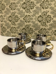 ESPRESSO CUPS 4 pcs. Inox 18/10, Italy.
