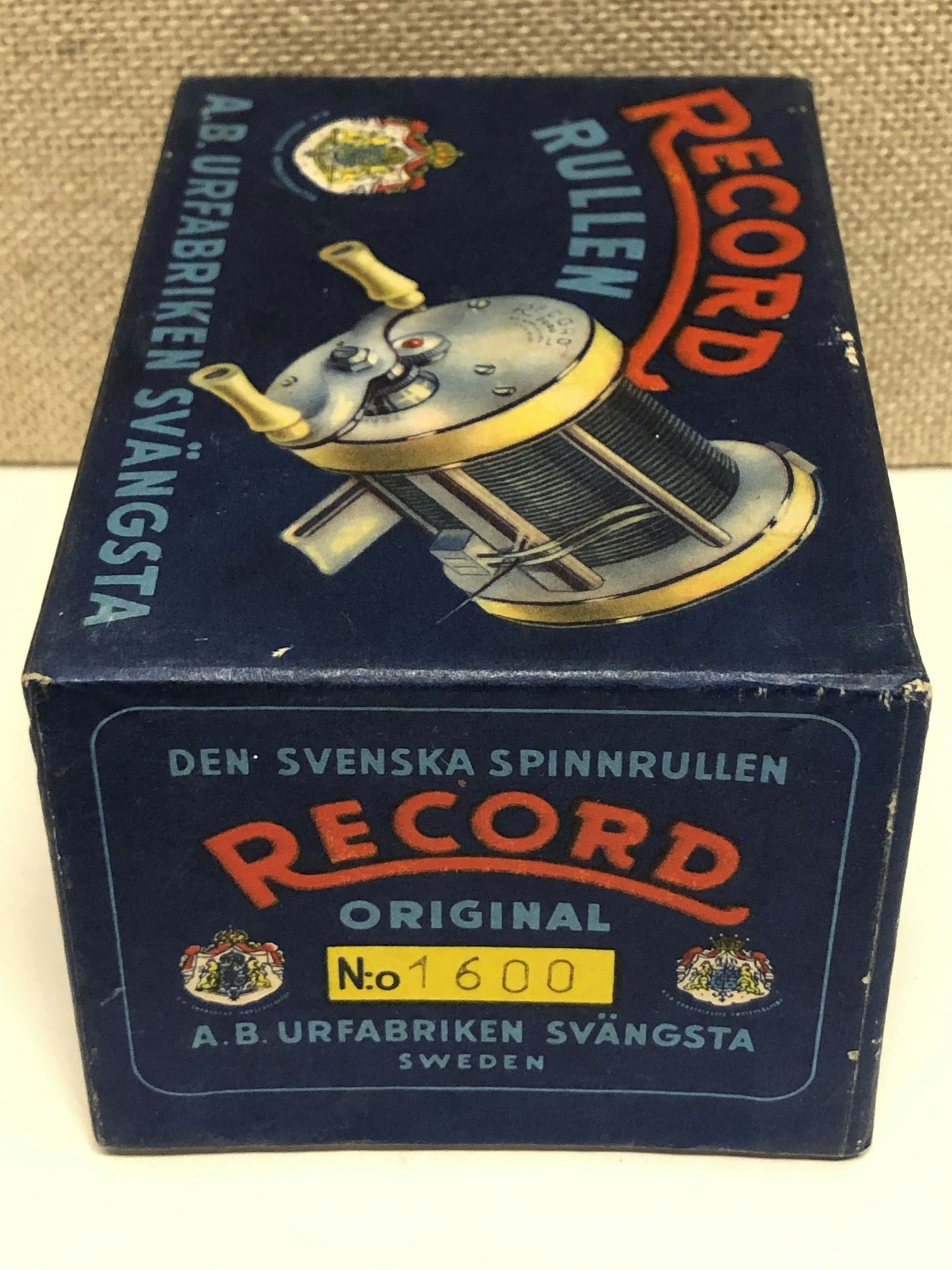 FISHING REEL, Record no. 1600, AB Urfabriken Svängsta.