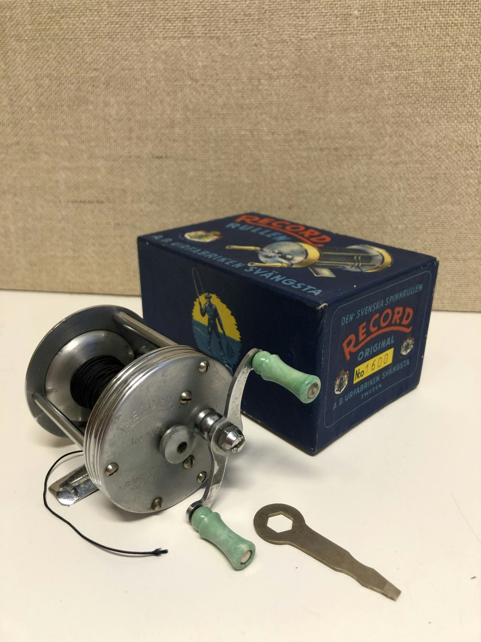 FISHING REEL, Record no. 1600, AB Urfabriken Svängsta.