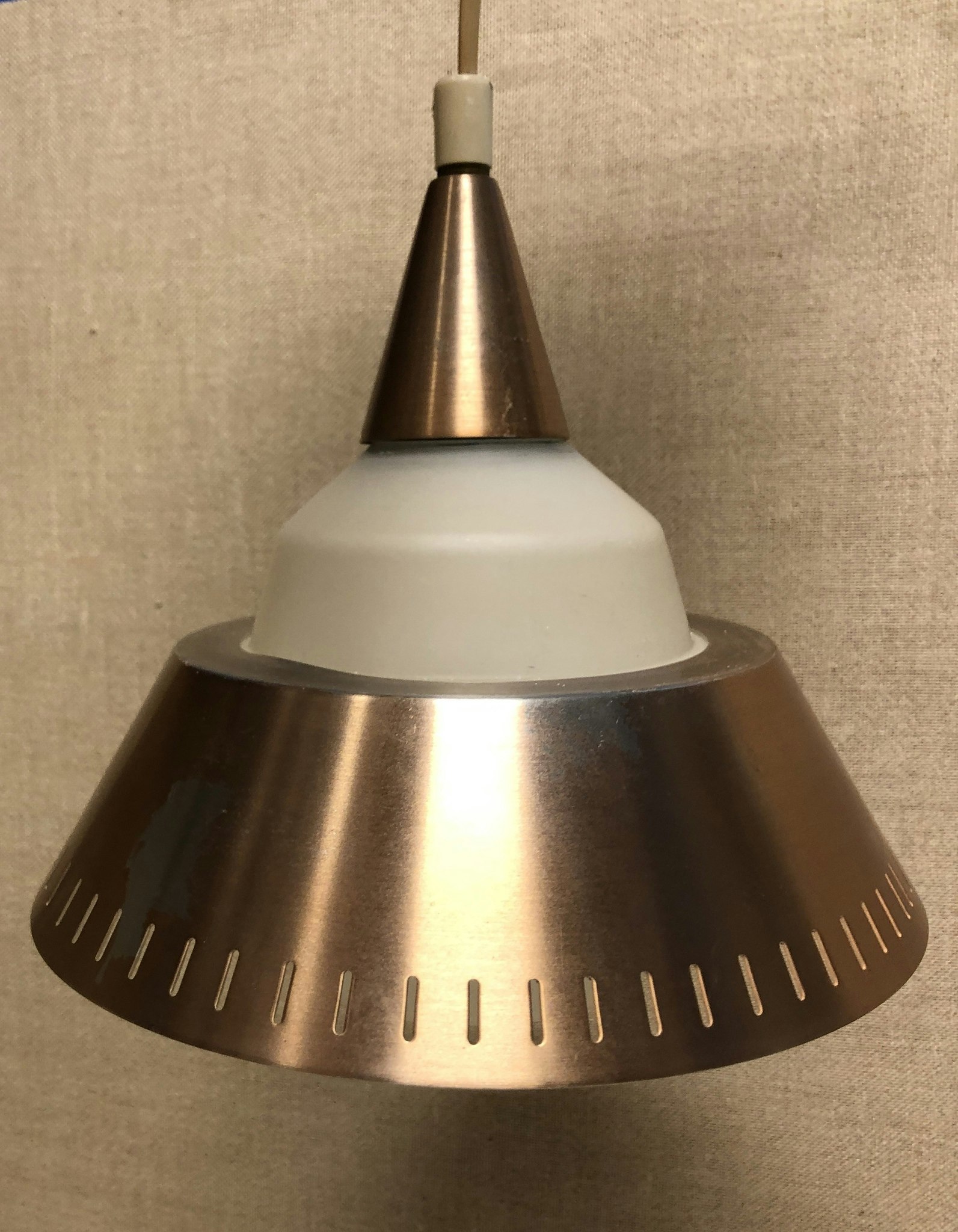 TAKLAMPA, glas, metall, 1960/70-tal.