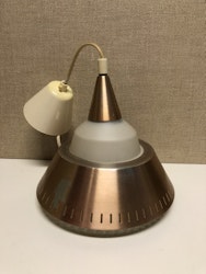 TAKLAMPA, glas, metall, 1960/70-tal.