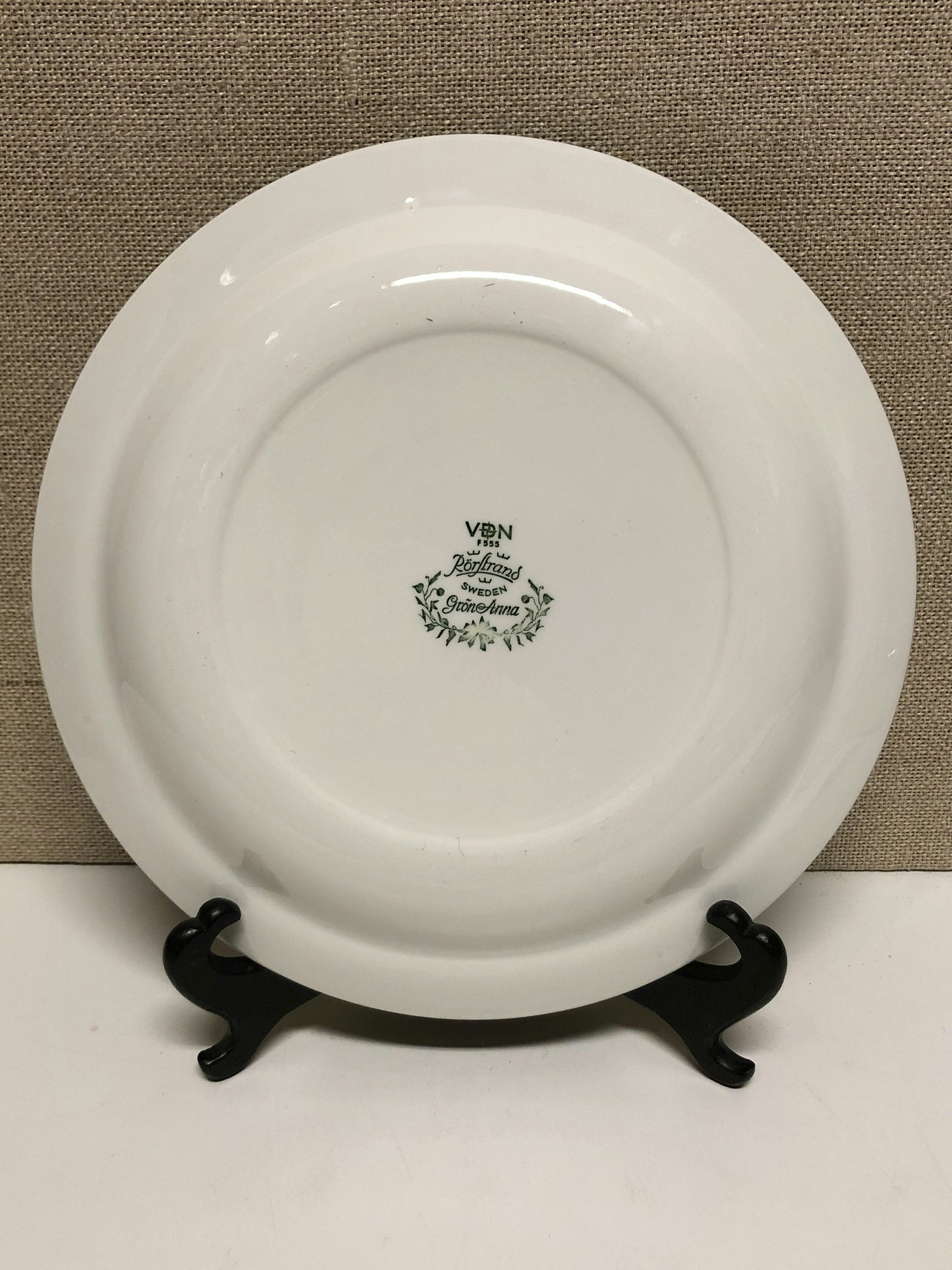 FÖRÄTTSTALLRIK, porslin, "Grön Anna", Rörestrand.