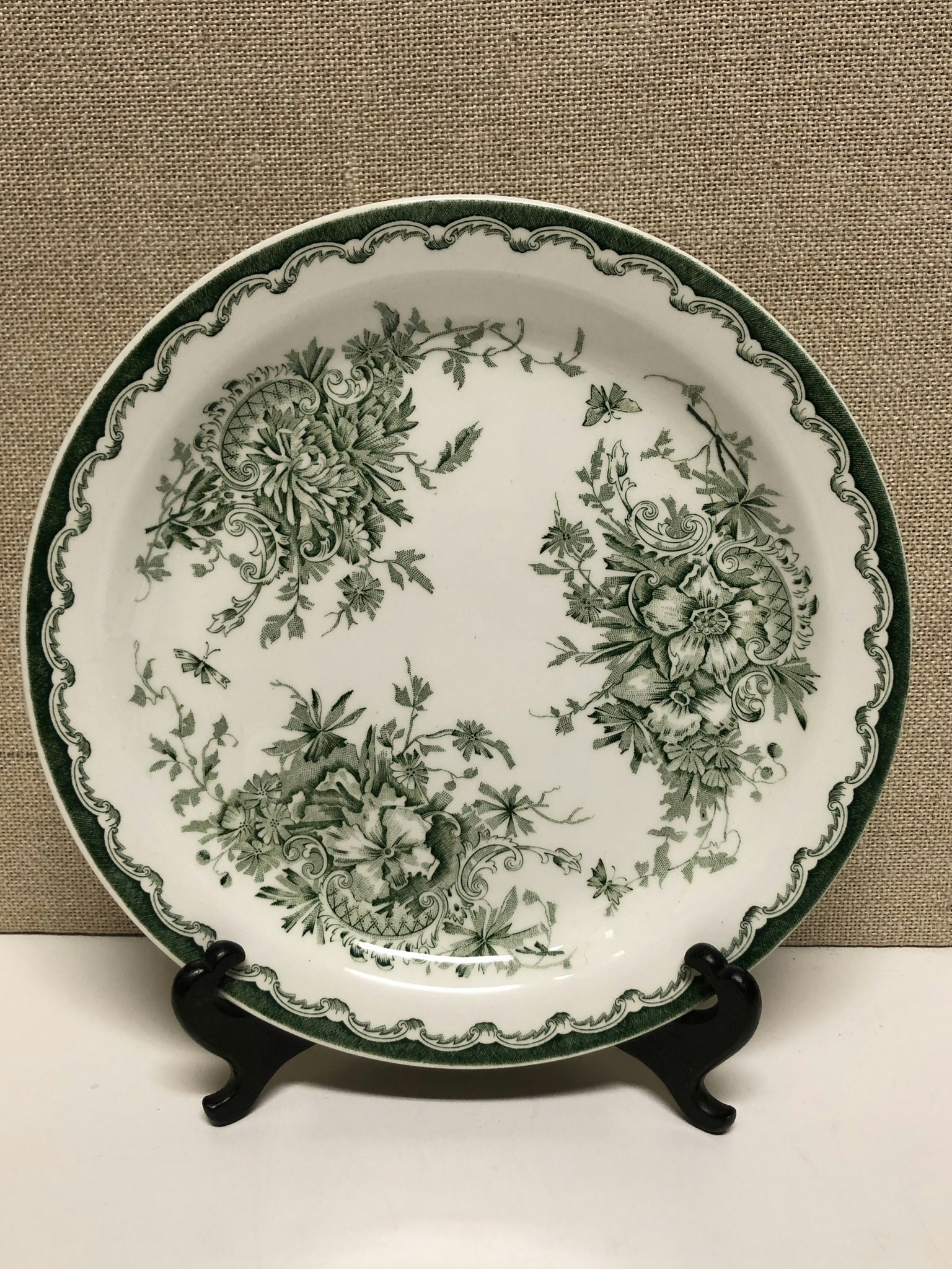 FÖRÄTTSTALLRIK, porslin, "Grön Anna", Rörestrand.