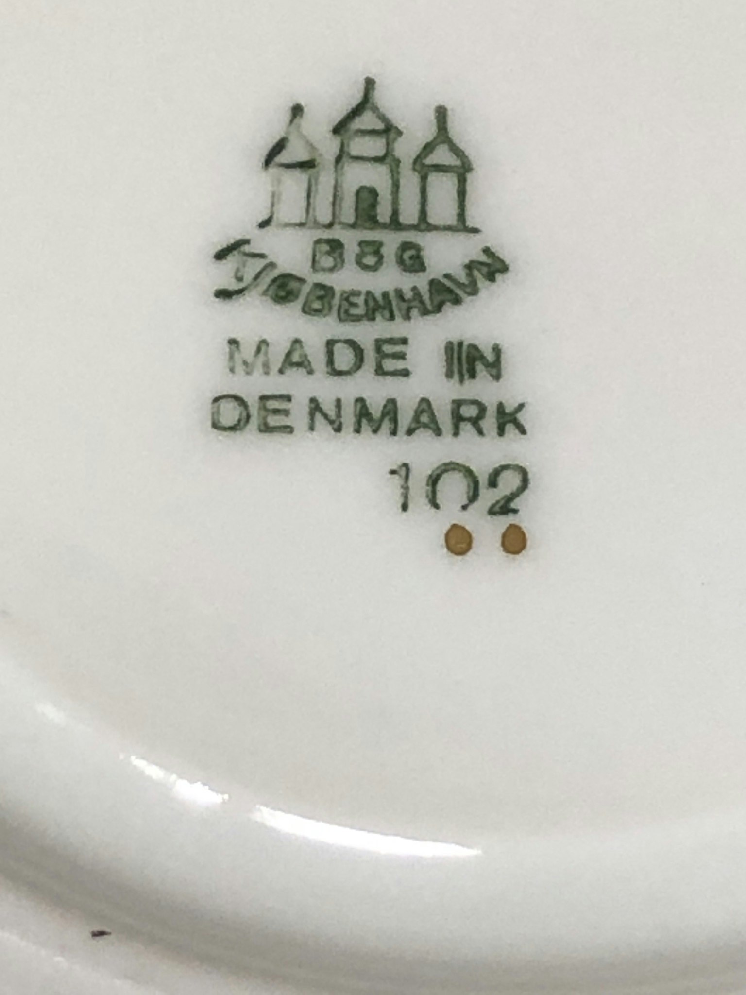 KAFFEKOPP, FAT, ASSIETT, porslin, "Måsen" Bing & Gröndahl, Danmark.