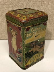 BIN, tin, Zuivere Cacao, Pette Holland, Hoflevancier, early 20th century.