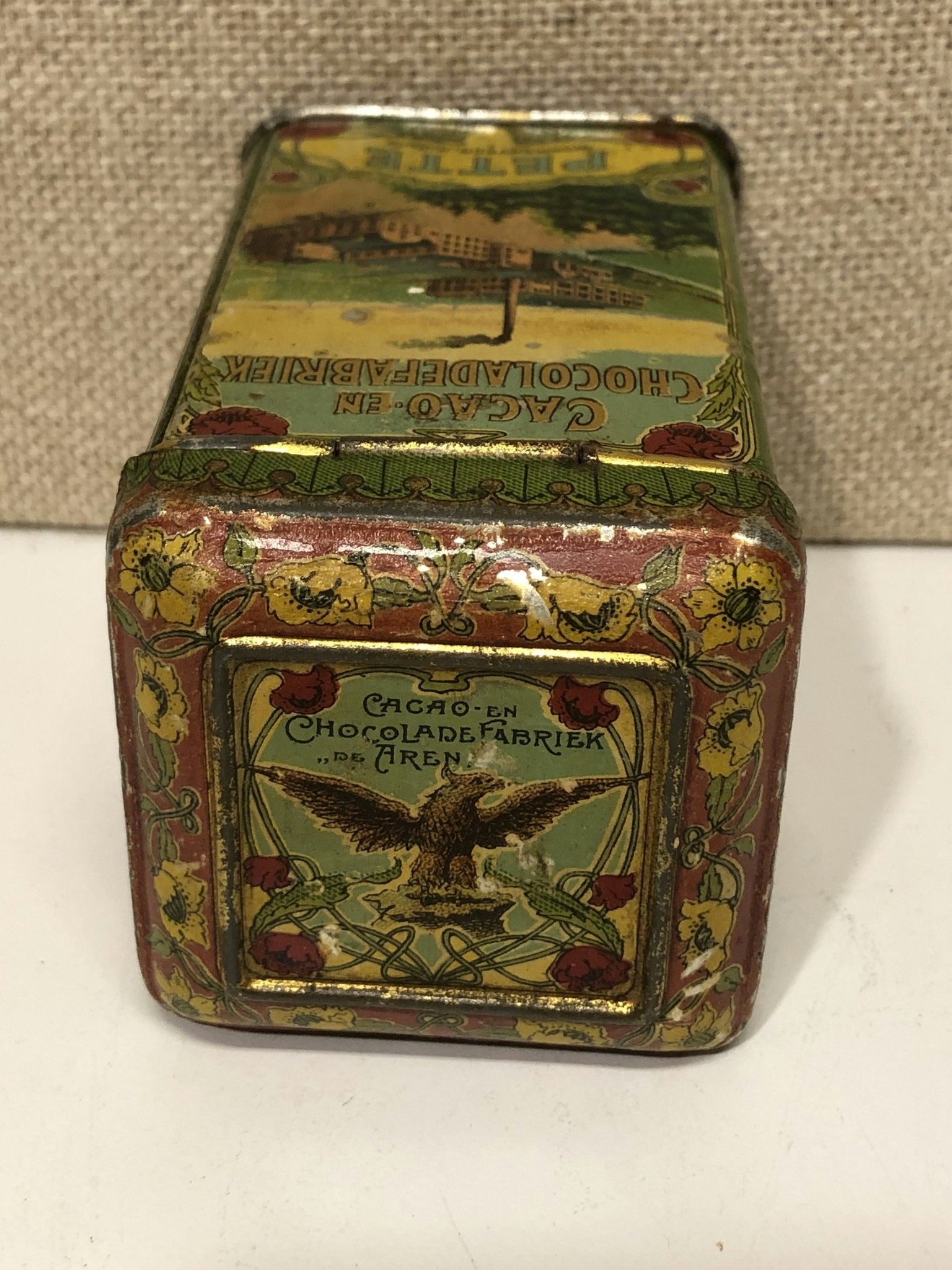 BURK, plåt, Zuivere Cacao, Pette Holland, Hofleverancier, 1900-talets början.