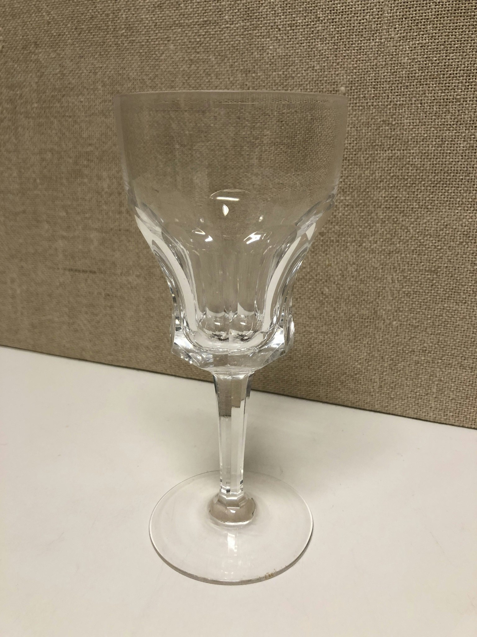 WHITE WINE GLASS "Nya Alma" Kosta, Elis Berg, crystal, 20th century.