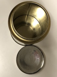 COFFEE CAN, sheet metal, Skånskans Kaffe, first half of the 20th century.