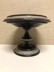 TAZZA, trä/metall, 18/1900-tal.
