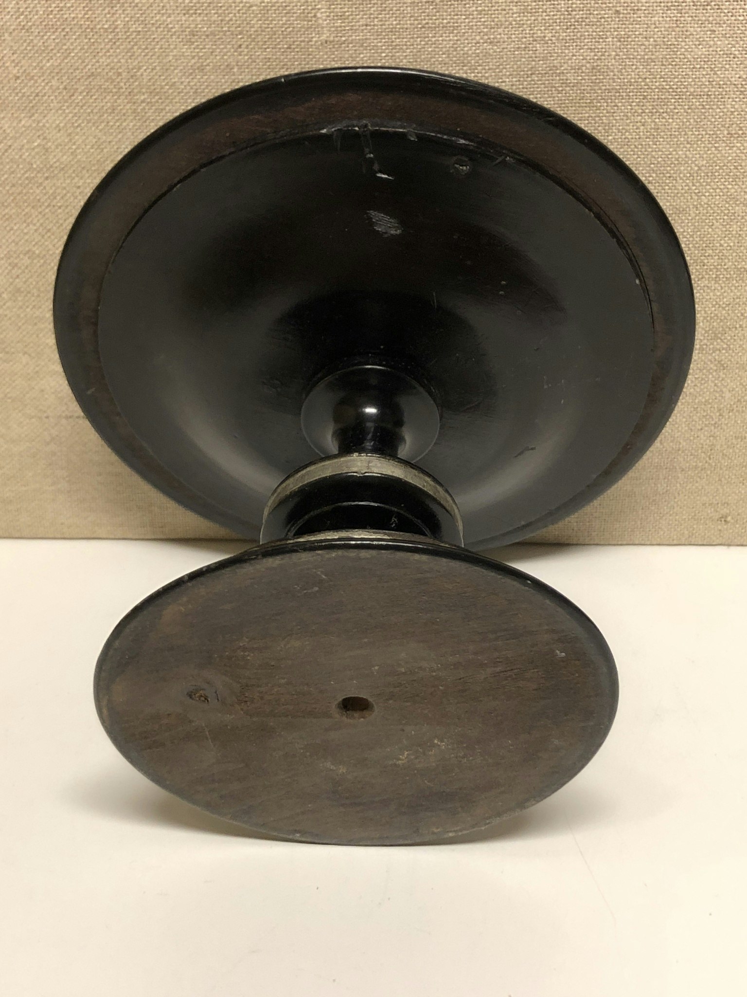 TAZZA, trä/metall, 18/1900-tal.