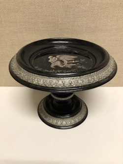 TAZZA, trä/metall, 18/1900-tal.