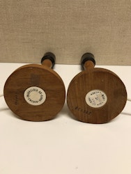 TABLE LAMPS, a pair, teak, Markslöjd AB Kinna, Sweden, 1950s/60s.