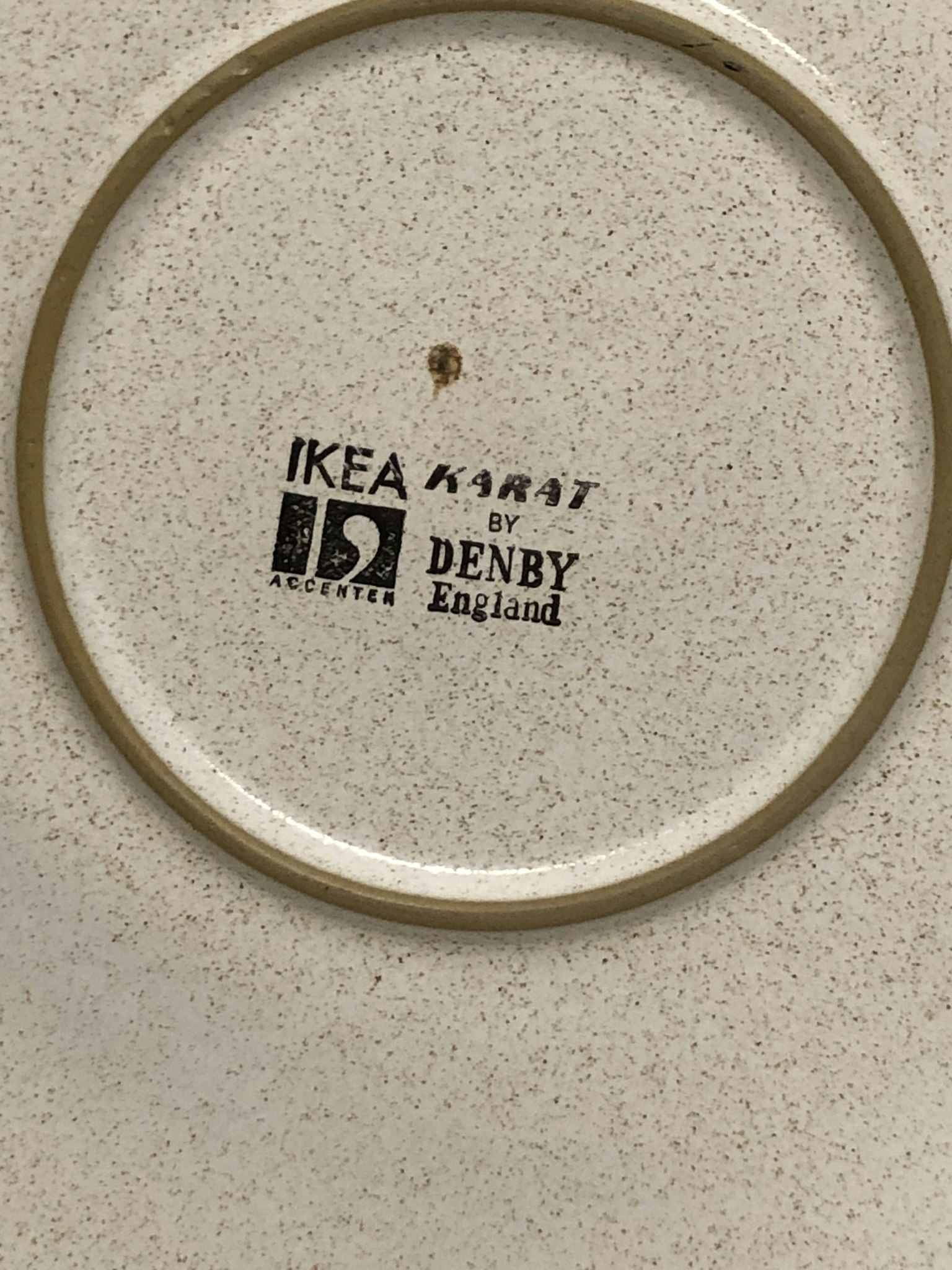 MATTALLRIK, stengods, "Karat" Ikea, England.