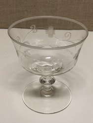 CHAMPAGNESKÅL, glas, 1900-talets första hälft.
