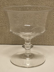 CHAMPAGNESKÅL, glas, 1900-talets första hälft.