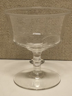 CHAMPAGNESKÅL, glas, 1900-talets första hälft.