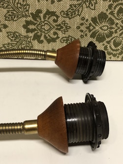 VÄGGLAMPA, teak/metall, E-A No. 195 2, 1950/60-tal.
