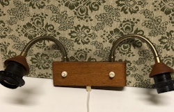 VÄGGLAMPA, teak/metall, E-A No. 195 2, 1950/60-tal.
