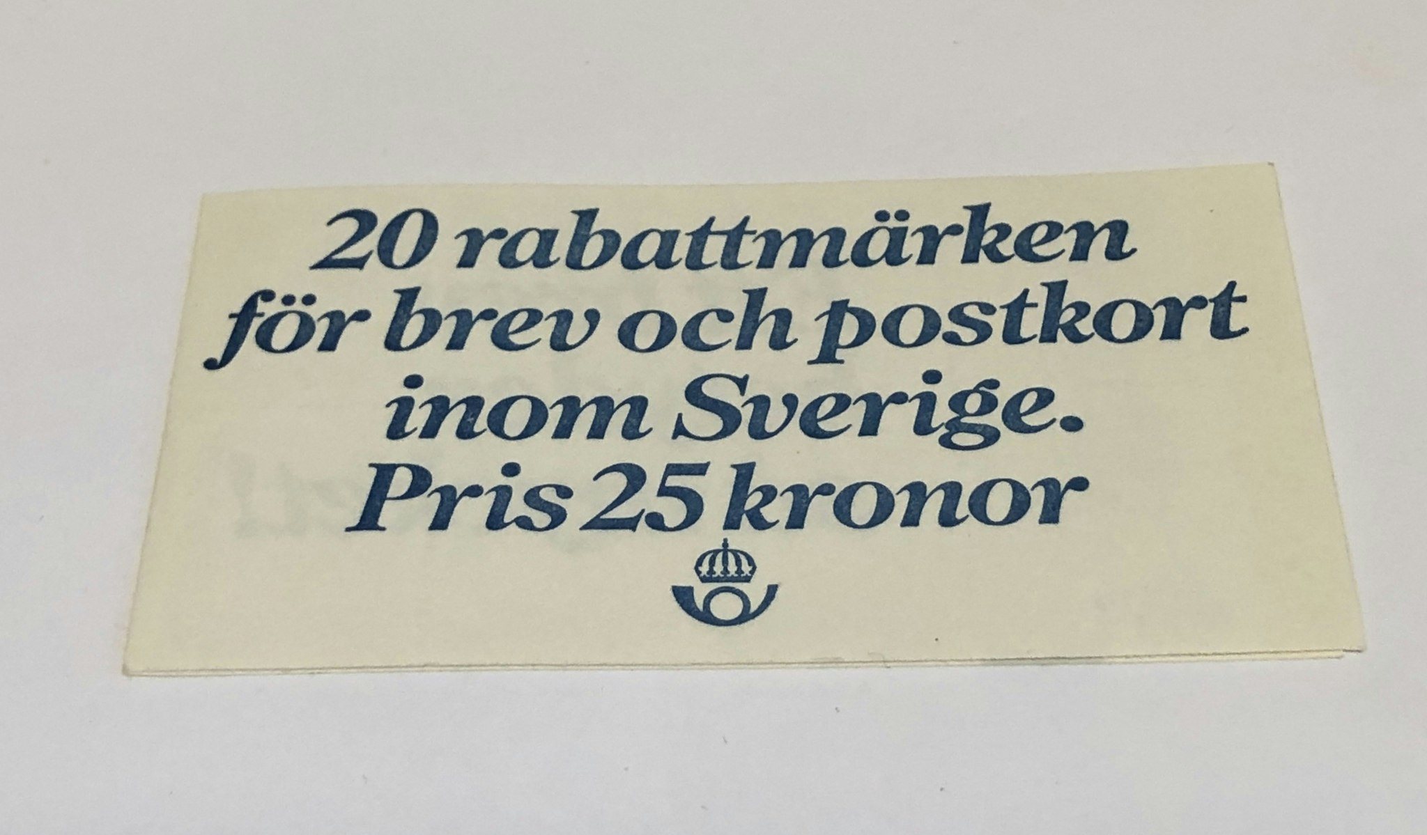 20 DISCOUNT STAMPS, for letters, within Sweden.