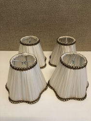LAMPSKÄRMAR 4 st, metall/textil, 1900-talets mitt.
