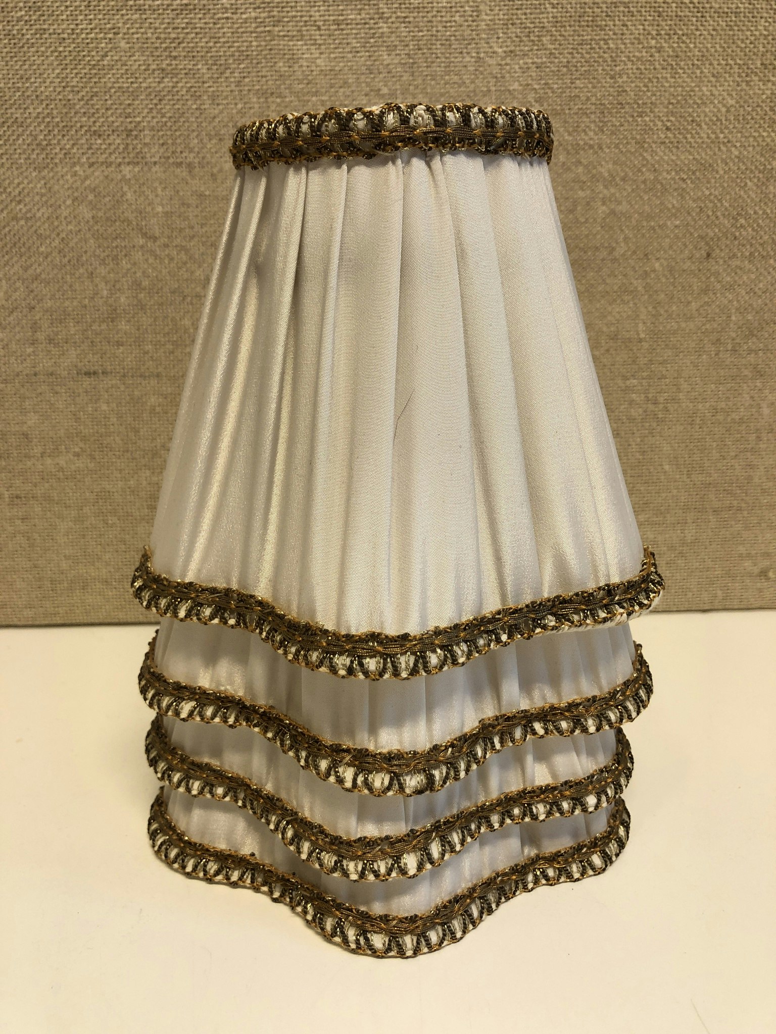 LAMPSKÄRMAR 4 st, metall/textil, 1900-talets mitt.