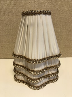 LAMPSKÄRMAR 4 st, metall/textil, 1900-talets mitt.