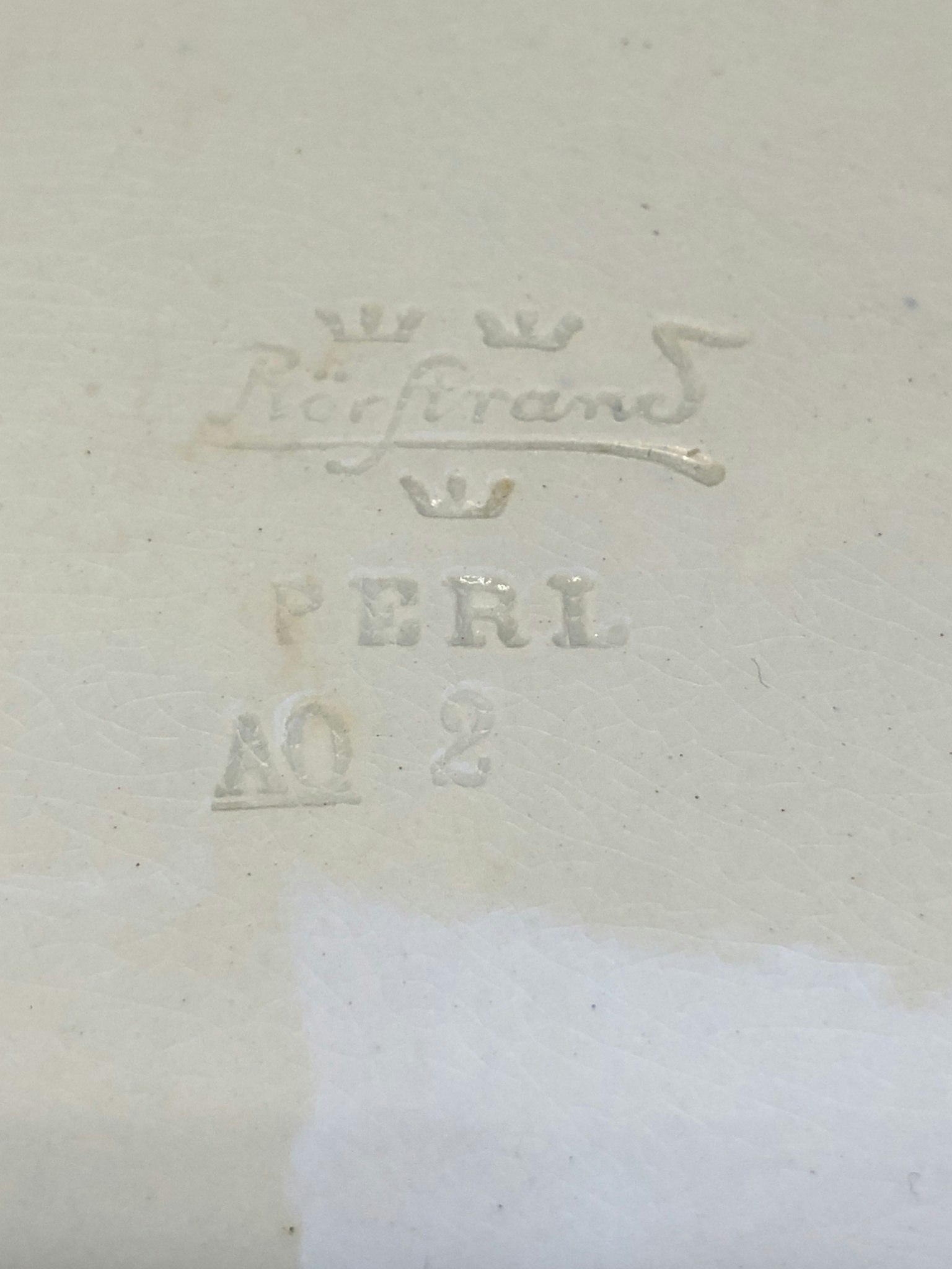 FISKFAT, porslin, " Perl ",  Rörstrand 1800-1900-tal